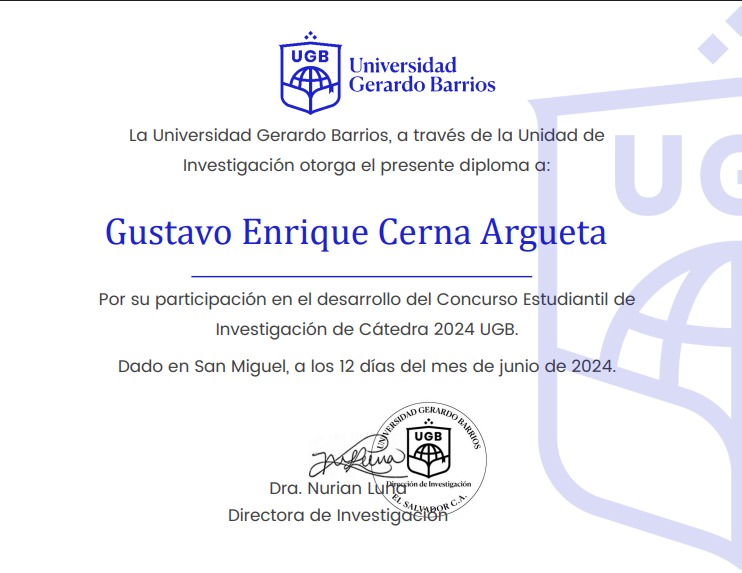 Certificación Investigación de Cátedra
